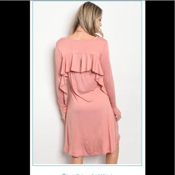 3/$36 High neck ruffle swing dress - Picture 4 of 8